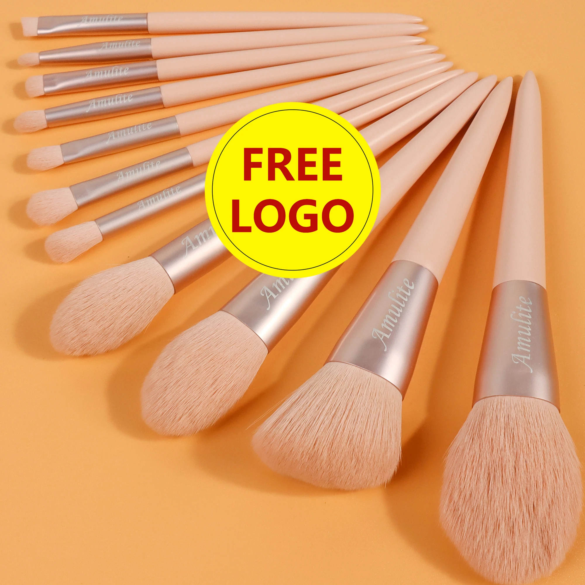 

Wholesale Custom Logo On Handle Makeup Brushes Professional Pink Makeup Brush Set