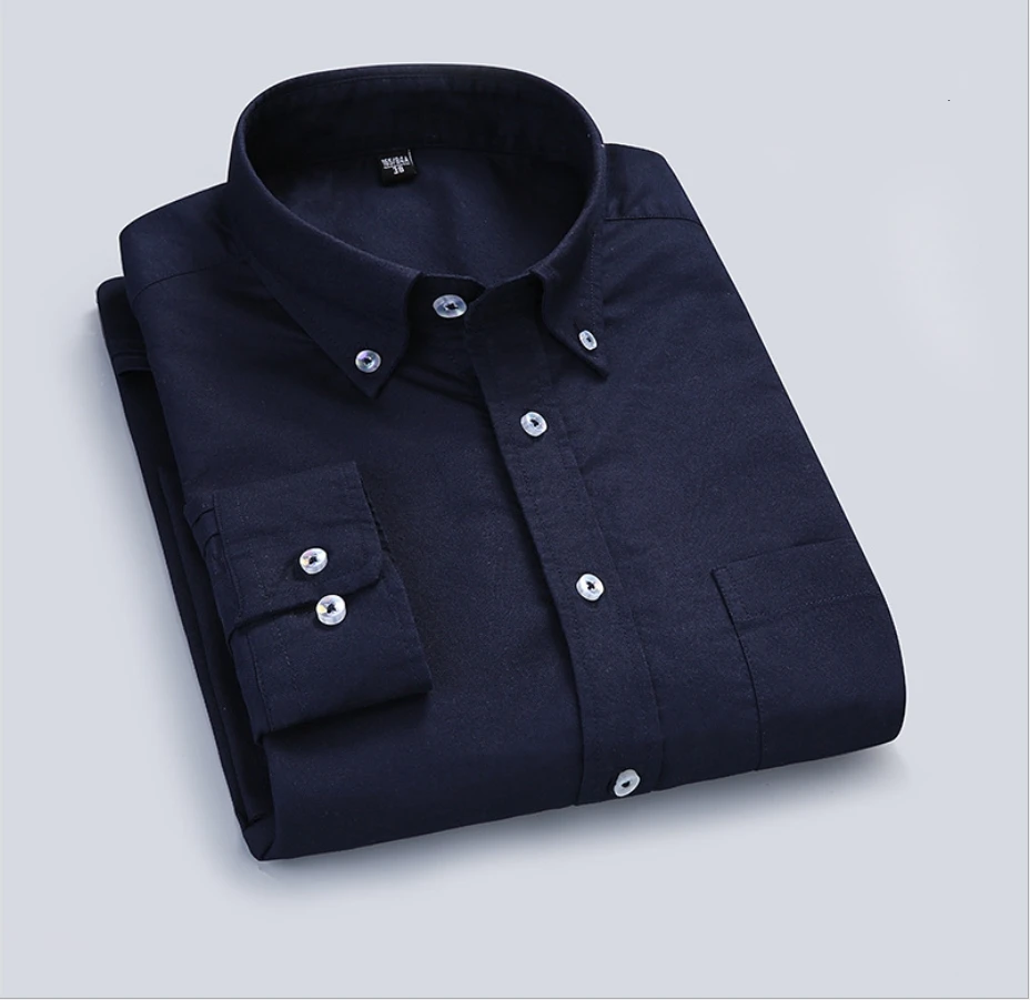 

Amazon Hot Men's Oxford Long Sleeve Dark Casual Shirt, Colors