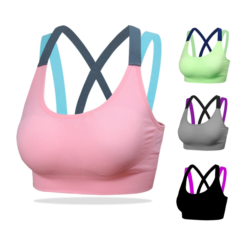 

Sport Brassiere Athletic Sportswear Womens Running Fitness Yoga Push Up Sports Gym Running Padded Sport Bra Top