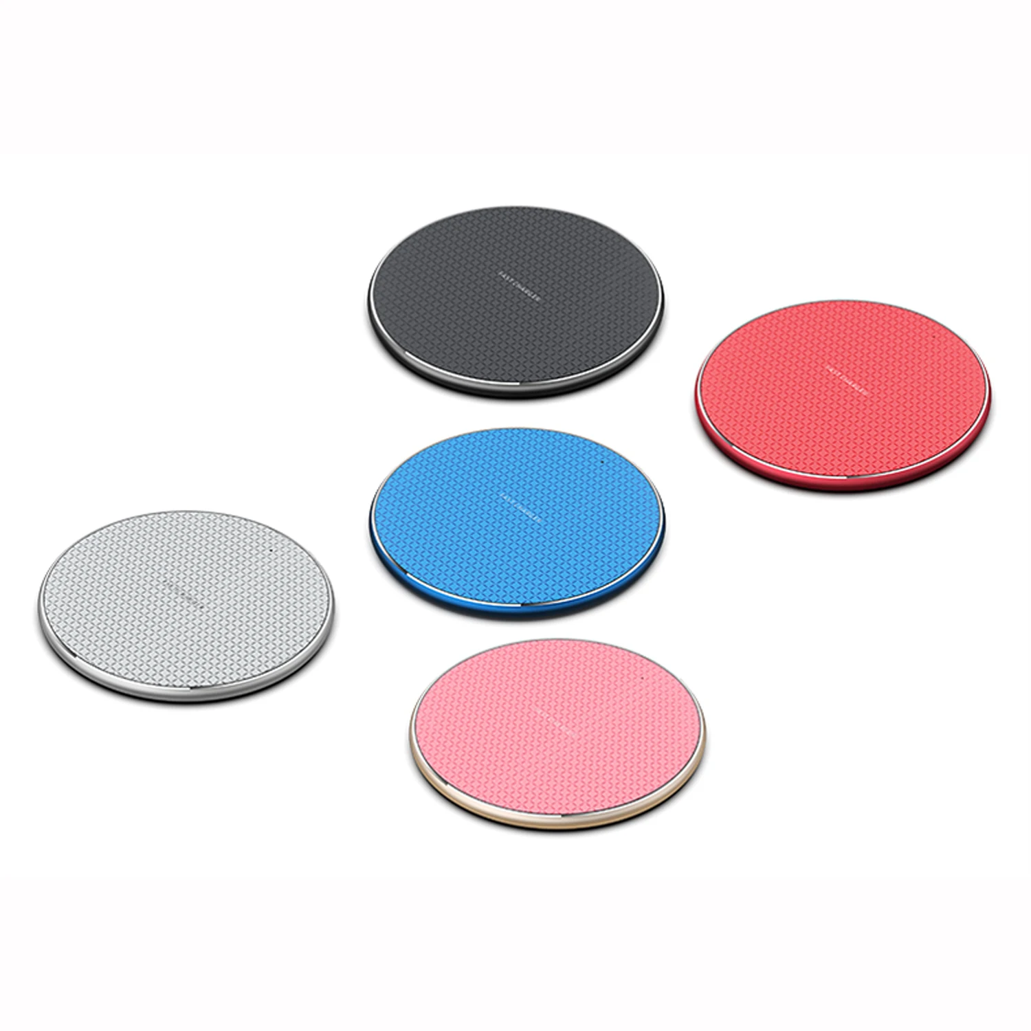 

WELUV Customized logo Ultra Thin 10W Wireless Charger Pad Circle Fast charger GIFT For QI Enabled smartphone BT earphone