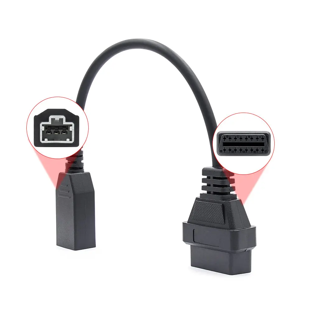 

3 Pin to 16 Pin OBD1 to OBD2 Connect Cable Connector Adapter for Honda