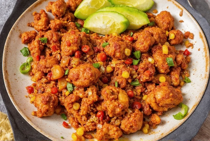 Al pastor chicken tacos with toppings