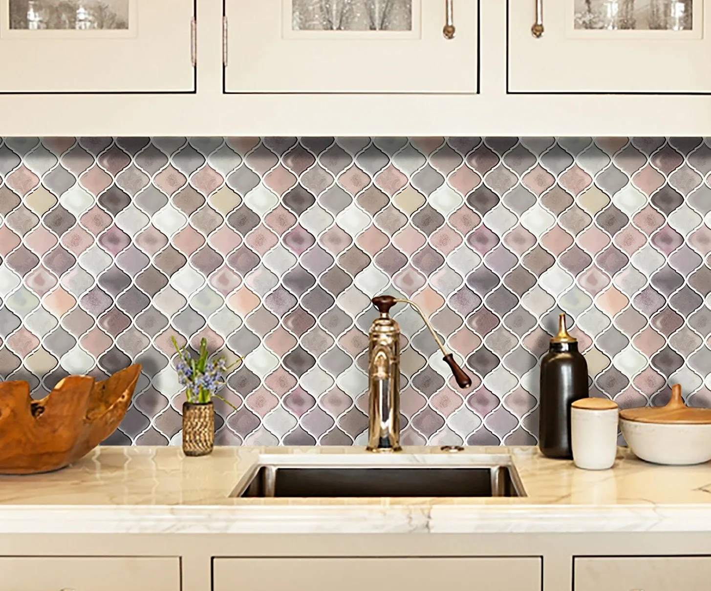 Kitchen Backsplash Tile Idea Peel And Stick Wall Mosaic Smart Clever ...