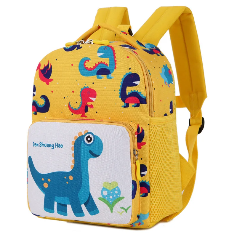 

New nylon kindergarten backpack cartoon children's backpack custom logo lost dinosaur baby girl school bag