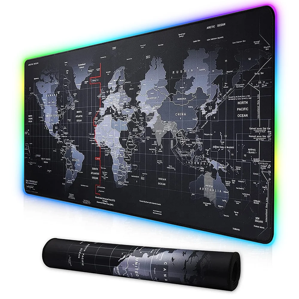 

Large Gaming Mouse Map Pad with Nonslip Base Custom Logo Extended XXL Size LED Mouse Pads, Customized