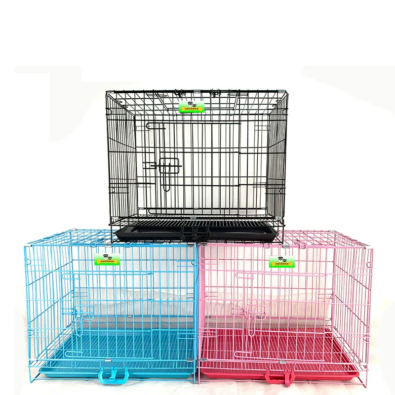 Large Medium And Small Dogs Bold Iron Cage Folding Cage Dog House Pet Nest Folding Metal Dog Cage