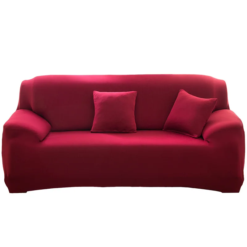 Wholesale Custom Design Welcome 1/2/3/4 Seats Seater Fitted Home Sofa Cover Solid Color Elastic Universal Size Sofa Cover