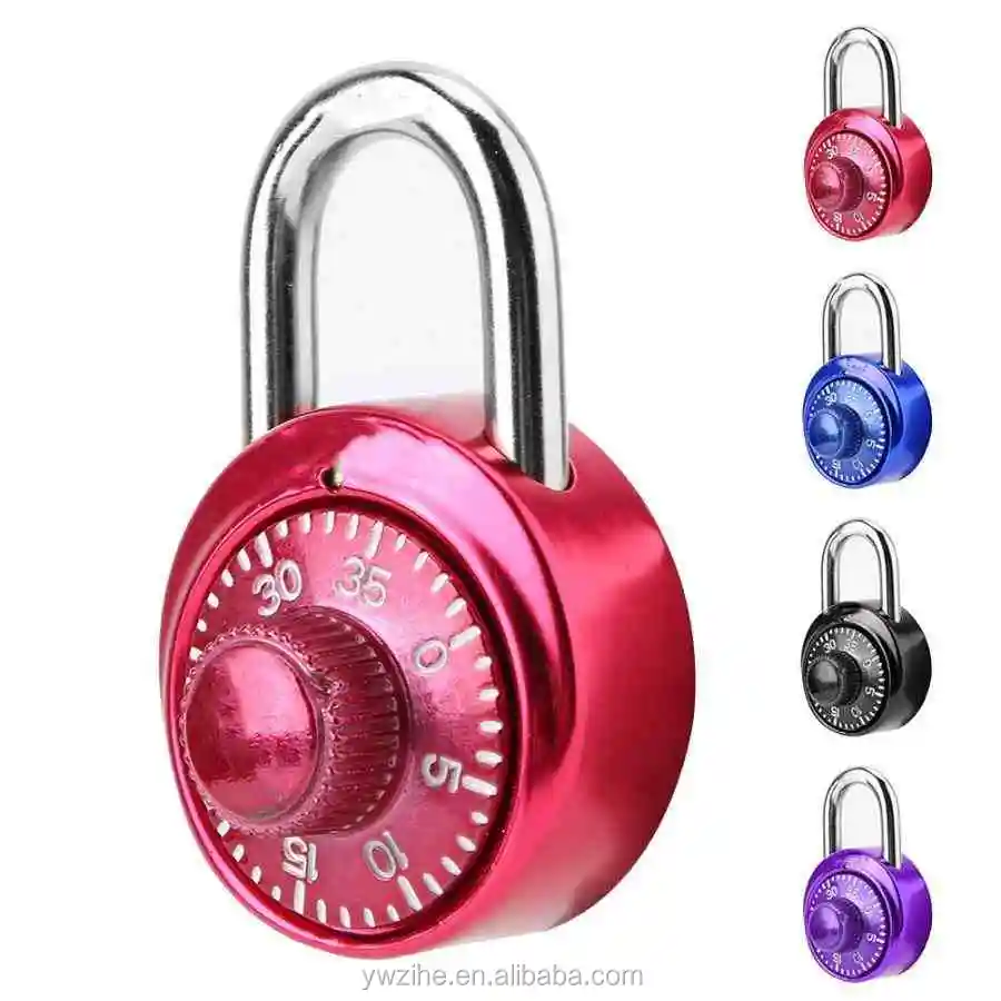 Door Cipher Safe Lock Combination Padlock Password Lock Wheel Rotary Padlock 