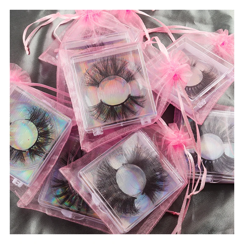 

New Design 1 Pair Eyelash Paper Cases For 25Mm 3d faux Mink Lashes Ready To Ship Eyelash Paper Boxes, Natural black