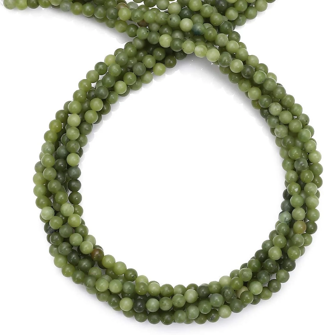 

6mm Green Jade Natural Stone Round Loose Semi Gemstone Beads