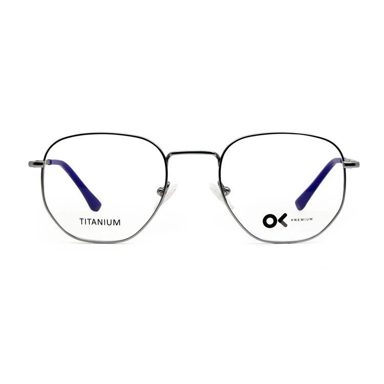 

99317 C3 Vintage Silver Color Round Shape Titanium Unisex Optical Frame, 4 colors