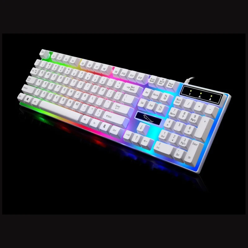 

2021 Hot Sale ZGB G21 104 Keys USB Wired Mechanical Feel Colorful Backlight Office Computer Keyboard Gaming Keyboard