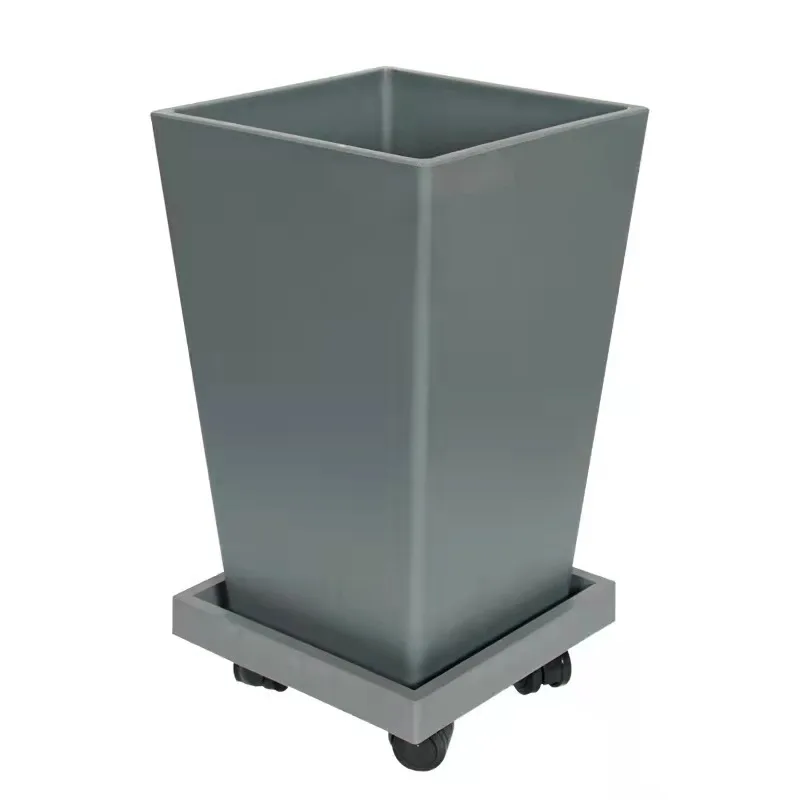 

Wholesale Decorative Indoor Plant Pots Modern Black White Square Planter Tall Plastic Flower Pot, Color