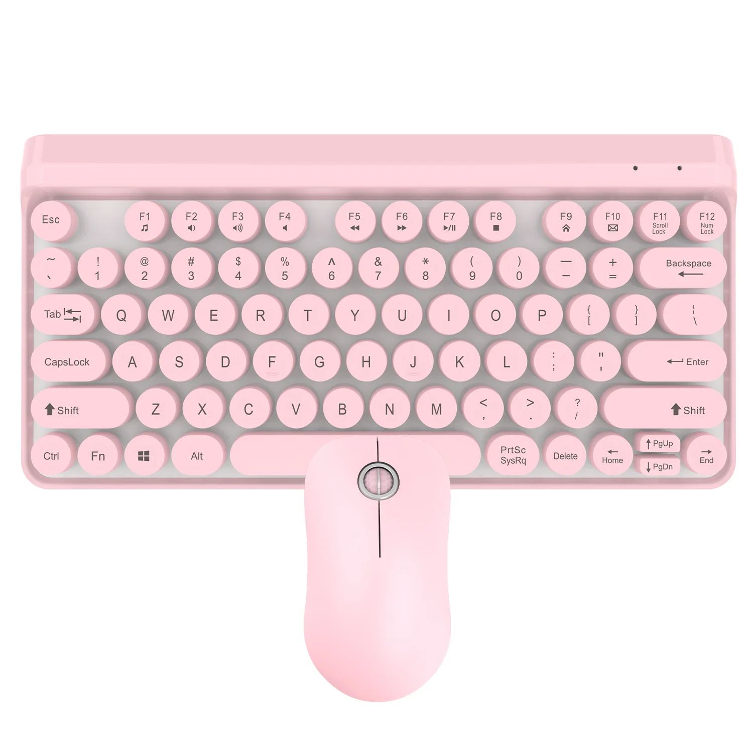 

Round Key retro mini wireless keyboard and mouse for Laptops PC, Customized colors