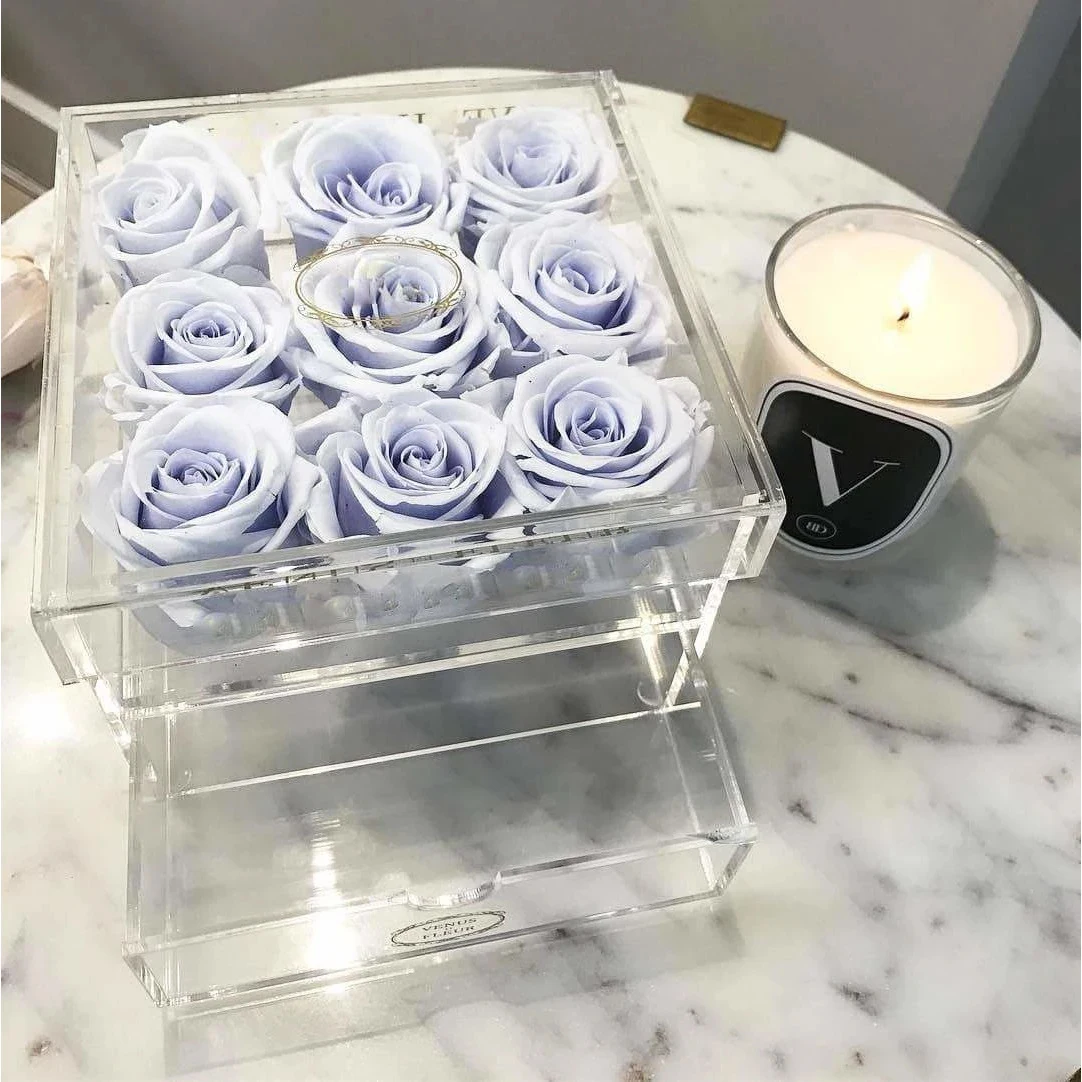 Clear Flower Box Wholesale Flower Gift Box Custom Luxury Gift Acrylic