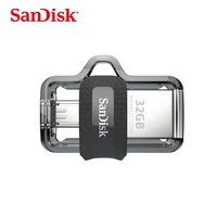 

SanDisk SDDD3 USB 3.0 OTG Flash Drive 32GB 16GB Dual Pen Drive 128GB 64GB PenDrive flash disk for Android phone tablet PC