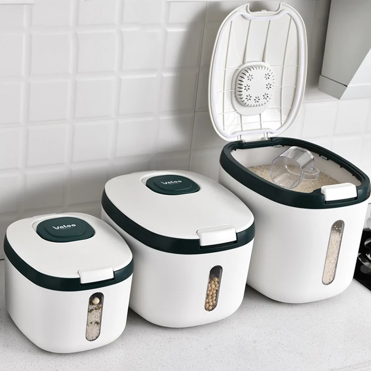 

Thickening Plastic Barrel Kitchen Food Moisture-Proof Sealed Rice Dispenser Bucket Cereal Bins Containers Rice Storage box