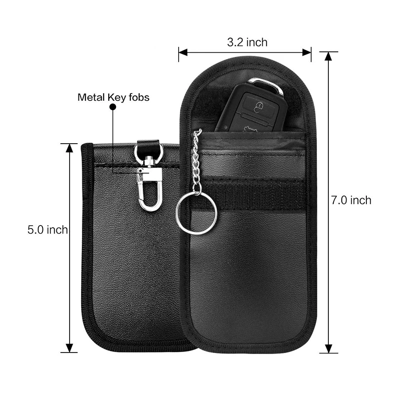 

Wholesale Keychain RFID Signal Blocking Bag Shielding Faraday Pouch Car key RFID Blocker