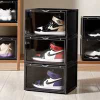 

Clear Magnetic Plastic Shoe Boxes Drop Front Shoe Storage Box AcrylicTransparent transparent shoe boxes stackable