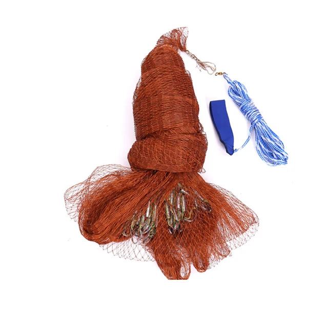 

high quality best price fishing cast net japan style cast net fishing net, Brown