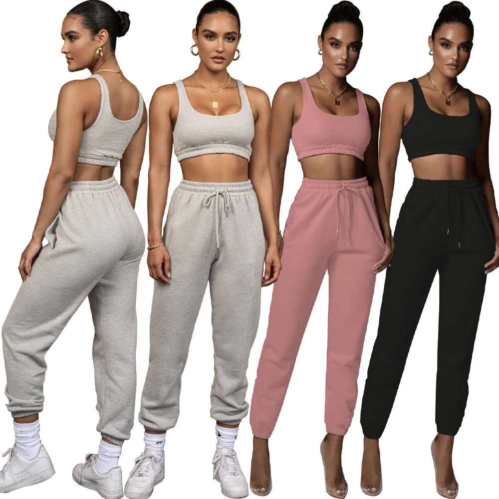 

2022 Fall Set Women's Two Piece Outfit Short Sleeve T-shirt Tops Bodycon Long Pants Summer 2 Piece Tracksuit Sweatsuit Set