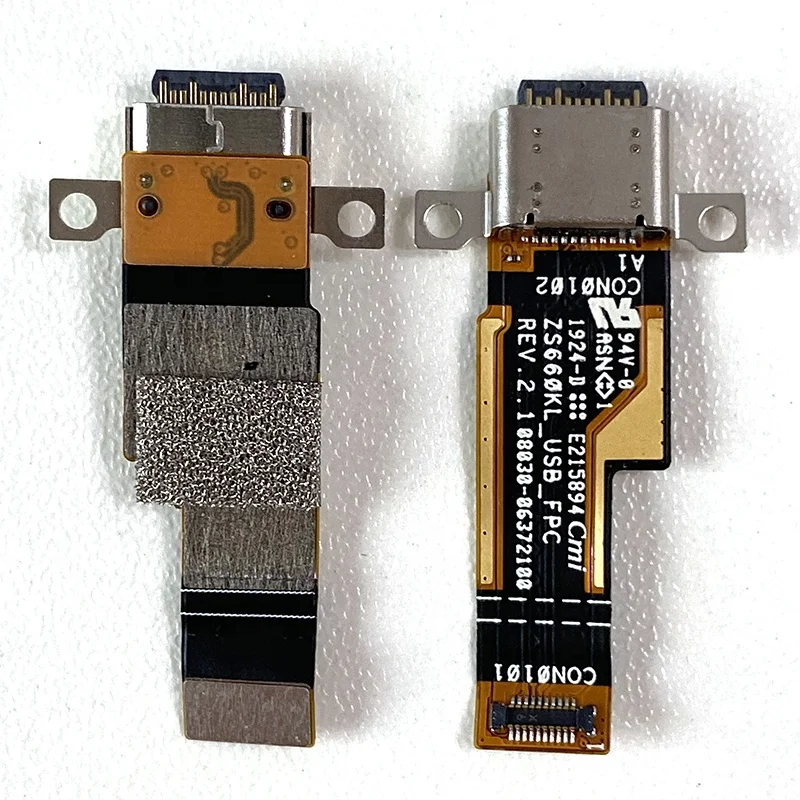 

Original USB Connector Charger Port Dock Charging Plug Flex Cable Board For Asus ROG Phone II 2 ZS660KL Charger Board Flex Cable, Black