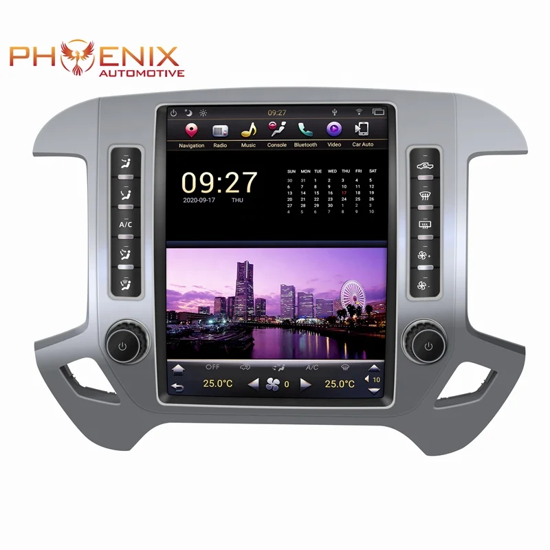 

12.1" Best Price Car Gps Stereo Navigation Andradio 9.0 Radio For Chevy Silverado Gmc Sierra 2014-2018 Vertical Screen, Black and silver