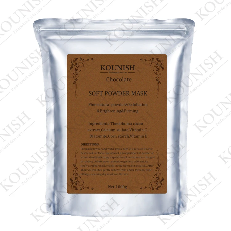 

Best Selling Organic Pure For Face skin Pores Treatment Chocolate Facial Soft Powder Mask, Brown