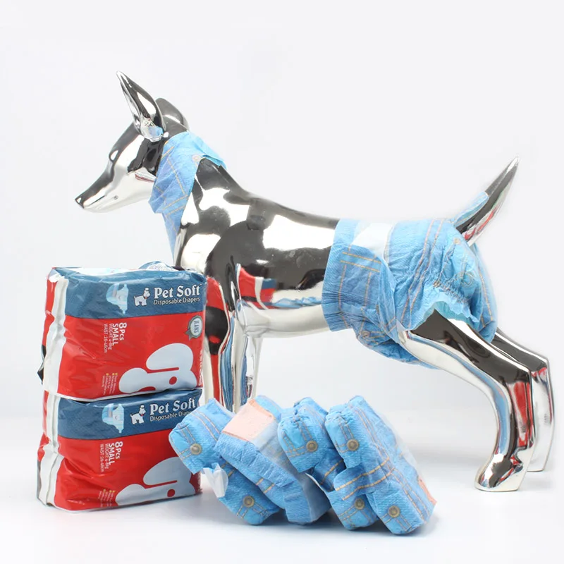 

JEANS STYLE PET SOFT disposal pet diapers For Female and Male Deodorant water absorbent diapers