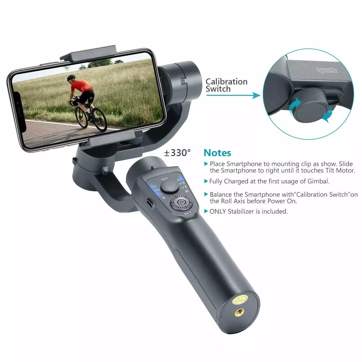3 Axis Handheld Gimbal S5b Camera Stabilizer With Tripod Face 
