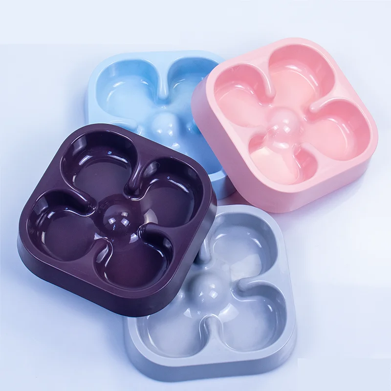 

Wholesale Retail Big Capacity Plastic Quadrate Slow Pet Feeder Dog Food Bowl, Colorful