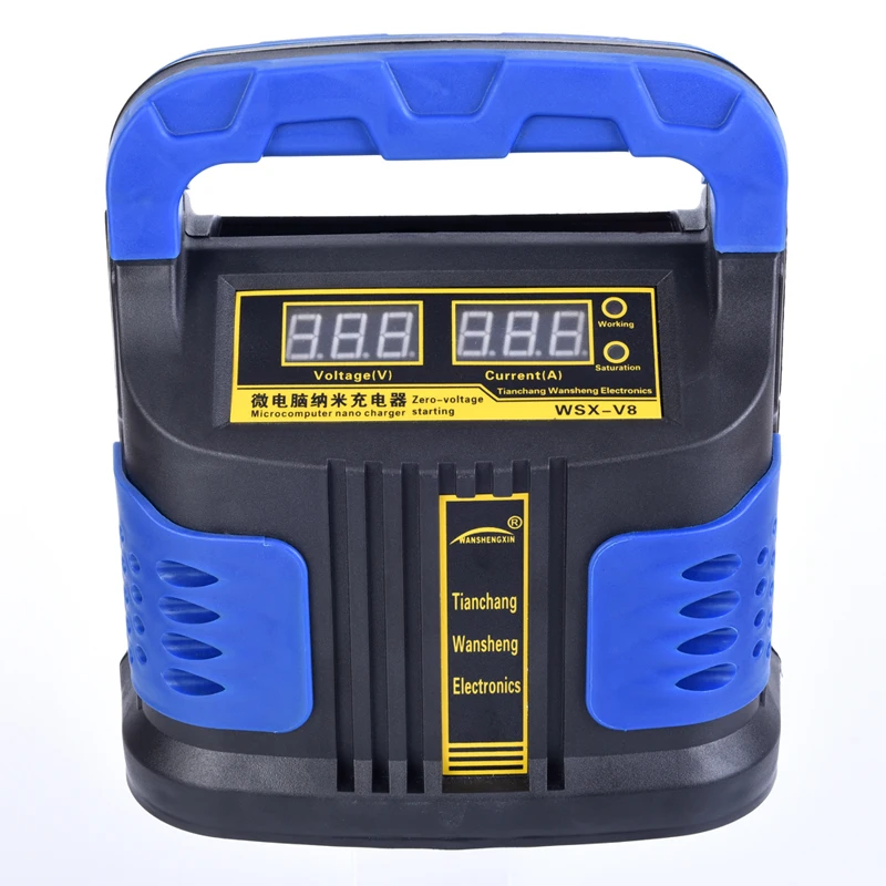 AUTO Plus Adjust LCD Battery Charger 12V-24V Car Booster 350W 14A