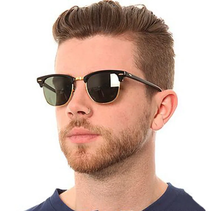 

Promotion High quality retro vintage Metal PC half frame club master Polarized Sunglasses for unisex, Custom colors