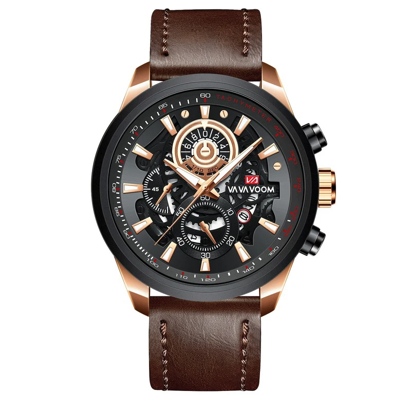 

Luxury Watch Men Waterproof Men's Quartz Watch Steel Band Leather Band, 9 colors