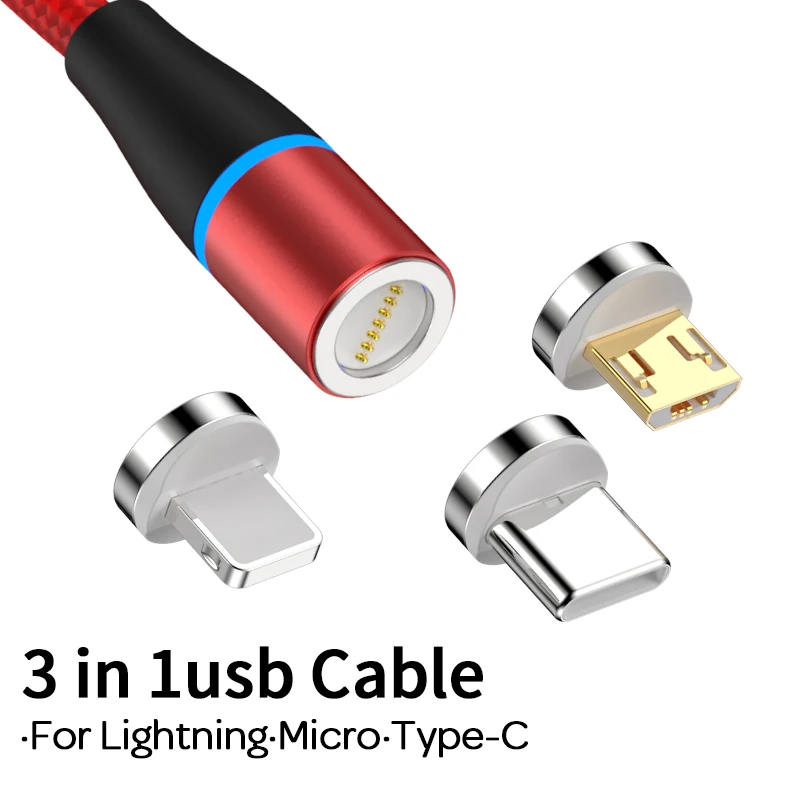 

amazon hot sales micro usb cable nylon magnet usb data cable charger 3ft 6ft 10ft magnetic cables