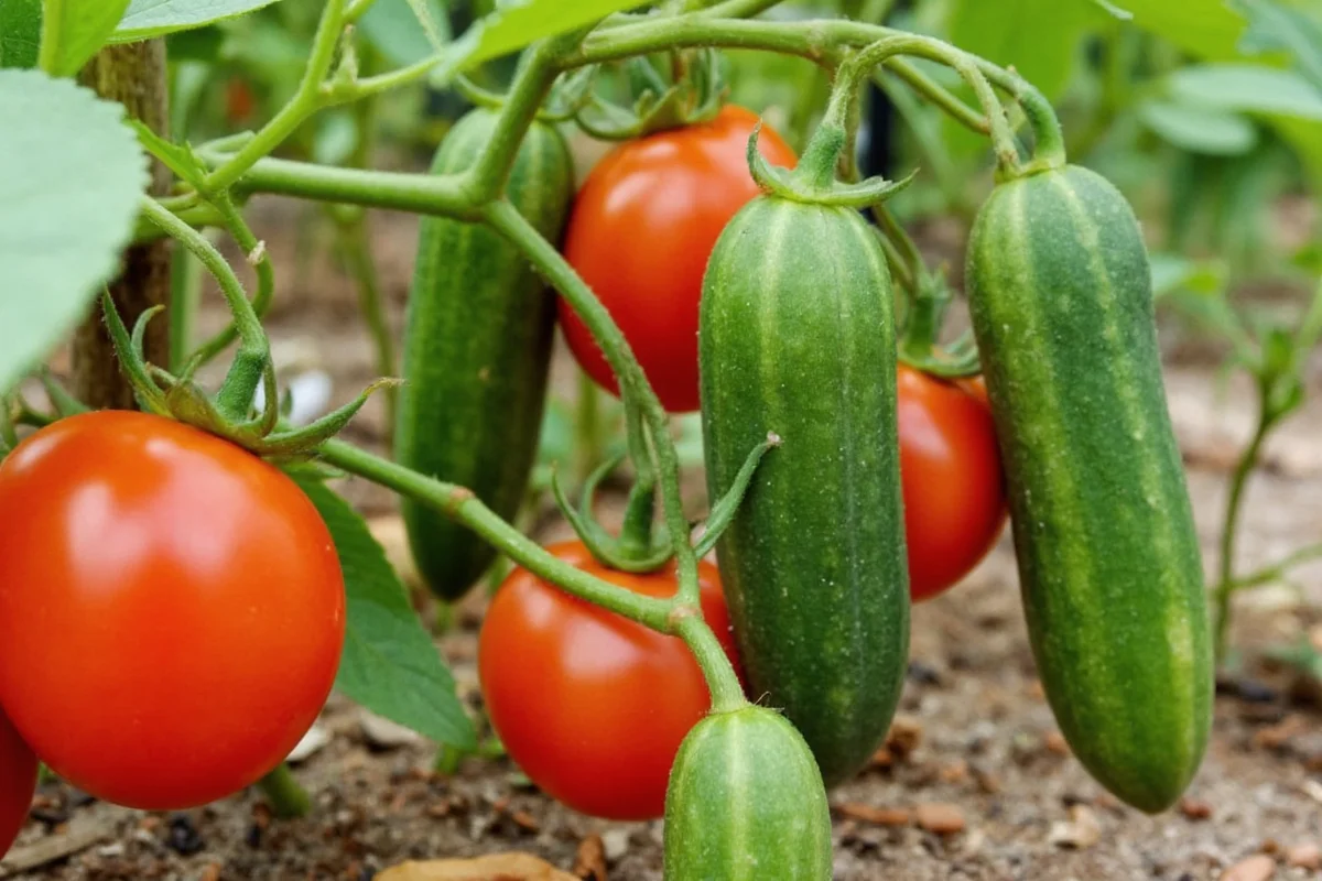 can you plant cucumbers with tomatoes