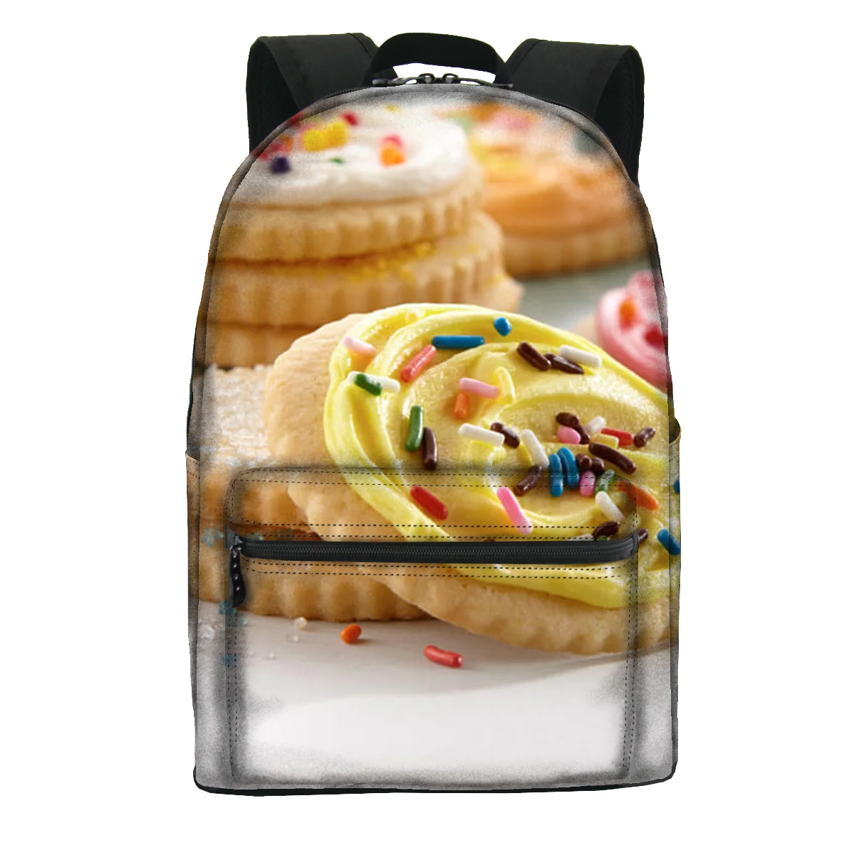

Satchel bag waterproof school bags backpack lightweight shoulder strap adjustable school bags kids cookies design print custom, Customized
