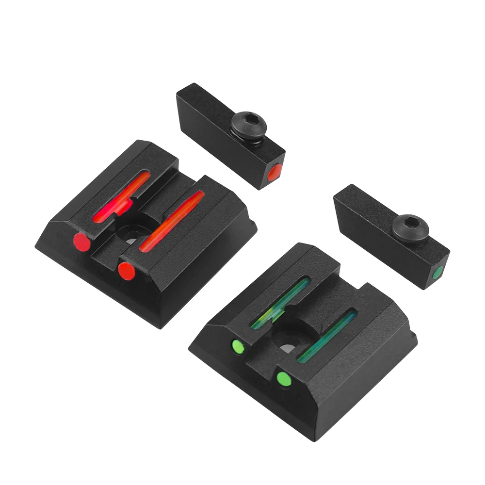 

Ftodsp-metal pistol sight set, fiber optics with 3 points, front and rear view, for taurus g3 com/o, g2c, g2s, pt111, pt140, tx2