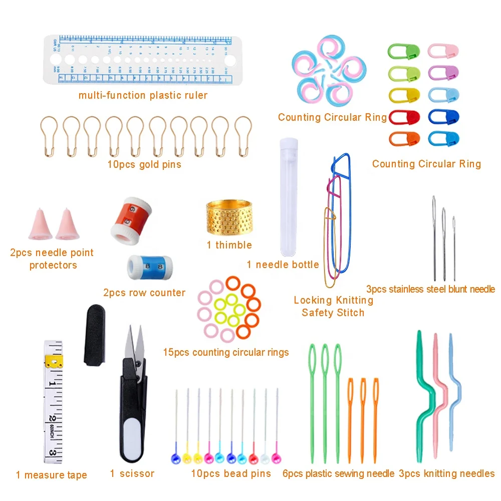 
RTS 100 pcs Crochet Hook Aluminum Crochet Hook Set for Hand Knitting Tools 