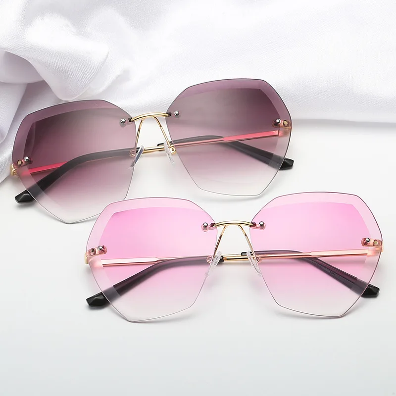 

MT Hot Selling Pink Sunglasses Shades Sunglasses 2021 Sun Glasses Frameless Sunglasses