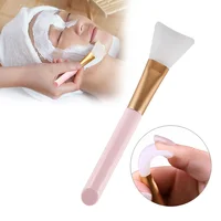 

Cosmetic Beauty Tools DIY Custom Logo Plastic Foundation Fan Clay Applicator Soft Silicone Facial Face Mask Brush