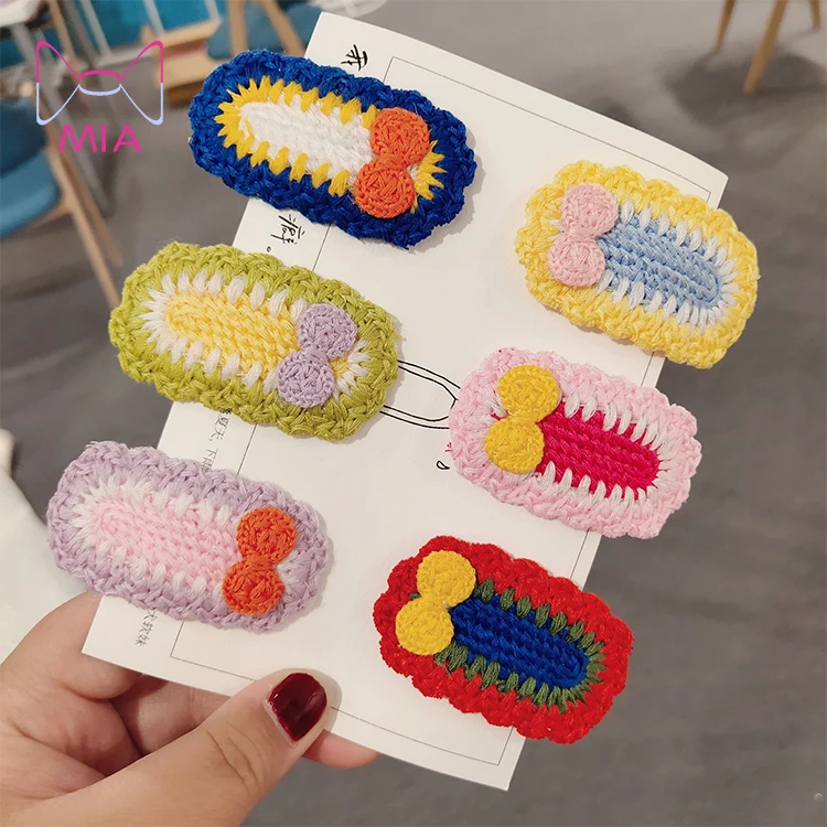 

Free Shipping princess bb hair clip cute knitted hairpin Korean style women's boutique headdress hair accessories for baby girls