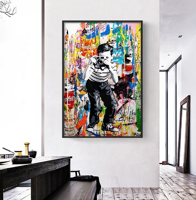 

Street Graffiti Wall Art Canvas Prints Abstract Pop Art Banksy poster Canvas Paintings On The Wall Pictures For Home Decor