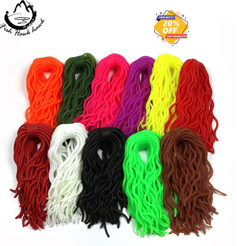 

60 strands Soft Silicone Worm String Squirmy Wormy Fly Tying Material San Juan Worm Flies Nymph Lure Baits Materials, Customized