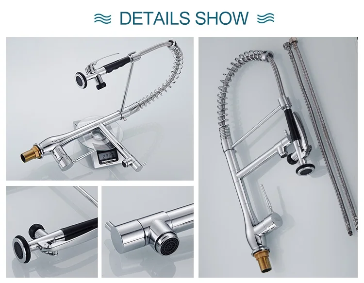 Moderno Grifo De Cocina De Latón Cromado Upc,Grifo De Cocina Extraíble