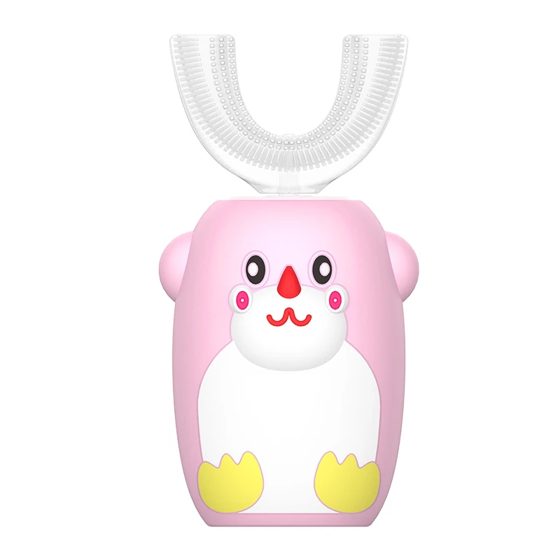 

2021 New Smart kids Toothbrush Automatic Sonic Electric U Shaped 2 Head Brush Children Toddler Autobrush 360 Automated Child, White