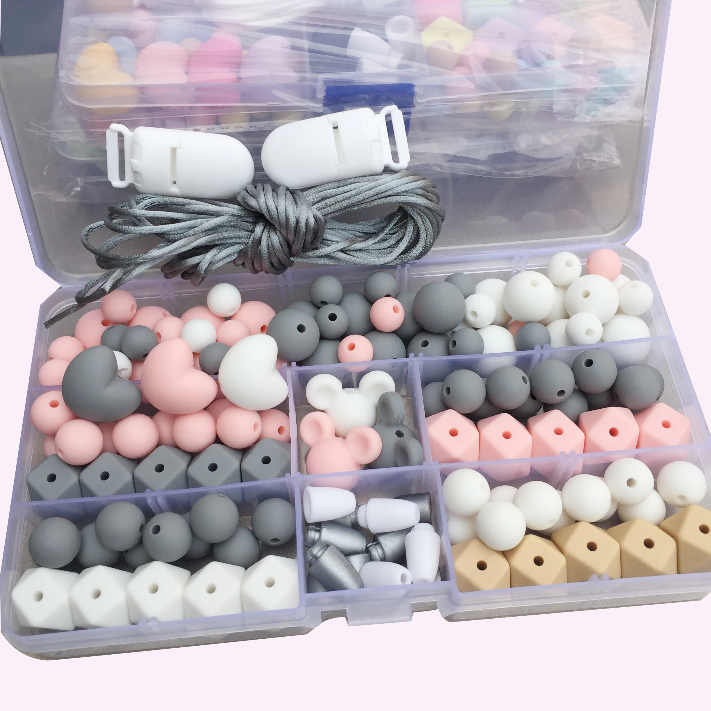 

New Design Silicone Beads set for baby chew beads, Picture colors