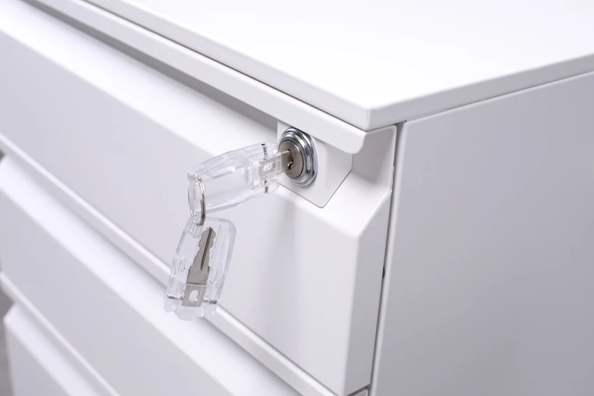 Armario Movible De Acero,Oficina,Tres Cajones,Pequeño,Con Cerradura