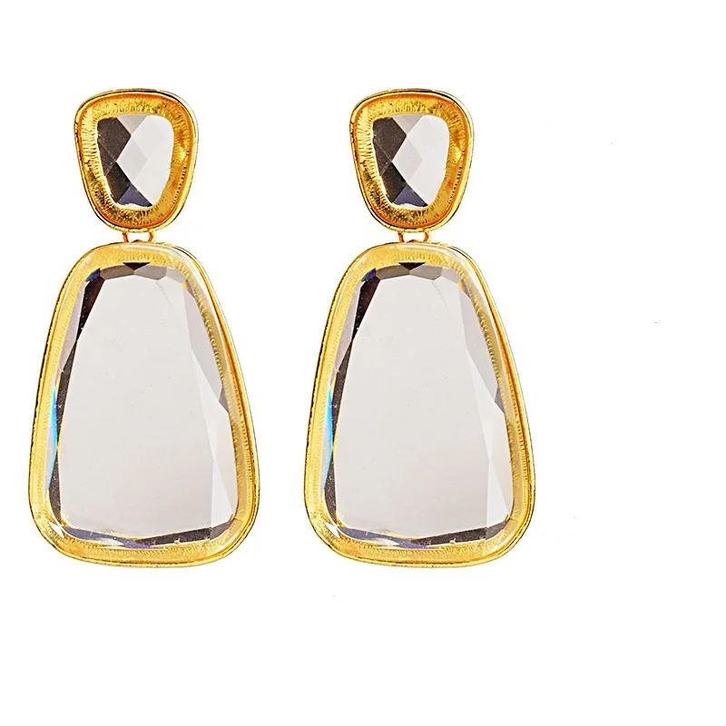 

Fashion Long Geometric Resin Earrings ZA Acrylic Earrings, As picture