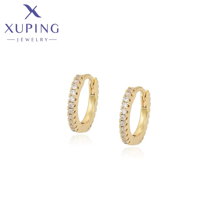 

A00919664 XuPing Fashion luxury exquisite hoop earring 14K gold diamond jewelry earrings Valentine's Day gift women earrings